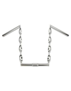 Flat Twisted Handlebar 15 25.4mm Chrome.